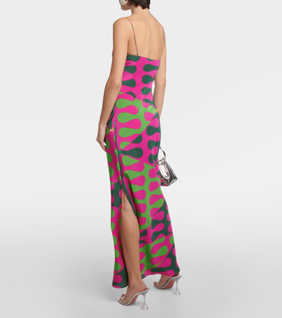 Pucci Leocorno Printed Silk Maxi Dress In Multicoloured
