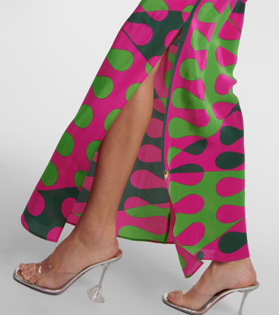 Pucci Leocorno Printed Silk Maxi Dress In Multicoloured