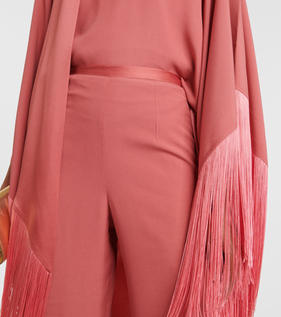 Taller Marmo Nevada Tassel-fringe Straight-leg Trousers In Pink