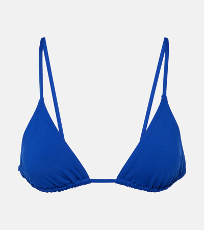 Shop Eres Mouna Triangle Bikini Top In Blue