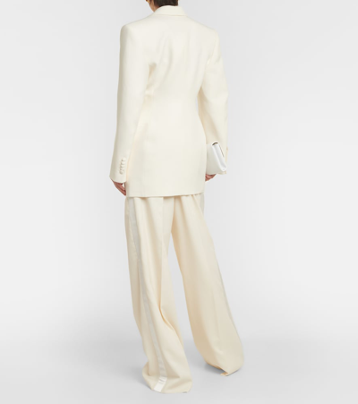 Wardrobe.nyc White Blazer Virgin Wool Mini Dress In White
