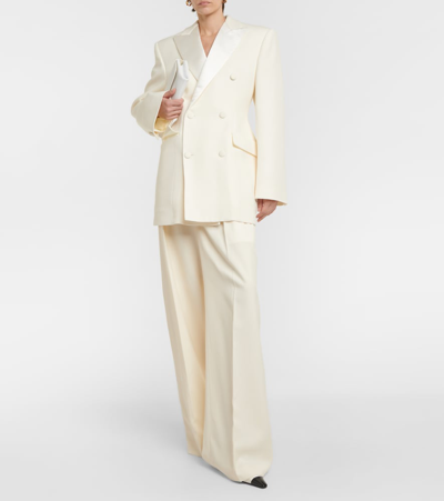 Wardrobe.nyc White Blazer Virgin Wool Mini Dress In White