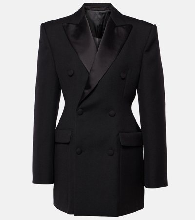 Shop Wardrobe.nyc Wardrobe. Nyc Wool Blazer Minidress In Black