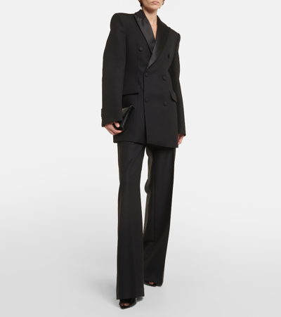 Wardrobe.nyc Sculpted Wool Mini Blazer Dress In Black