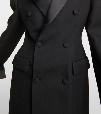 Wardrobe.nyc Sculpted Wool Mini Blazer Dress In Black