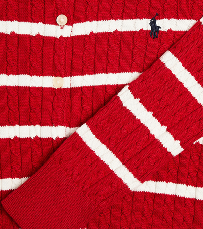 Shop Polo Ralph Lauren Striped Cotton Cardigan In Multicoloured