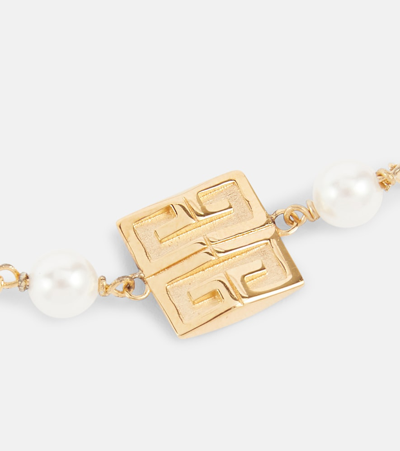 Givenchy 4g Faux Pearl Bracelet In Gold