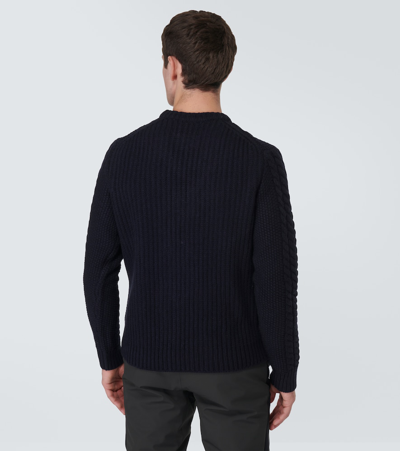 Shop Fusalp Edmond Cable-knit Wool Sweater In Blue