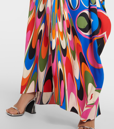 Shop Pucci Onde Printed Kaftan In Multicoloured