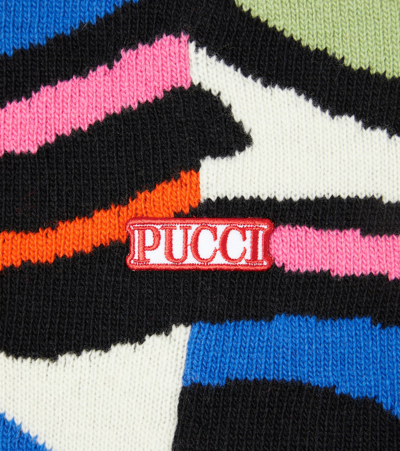 Shop Pucci Marmo Intarsia Wool Beanie In Multicoloured