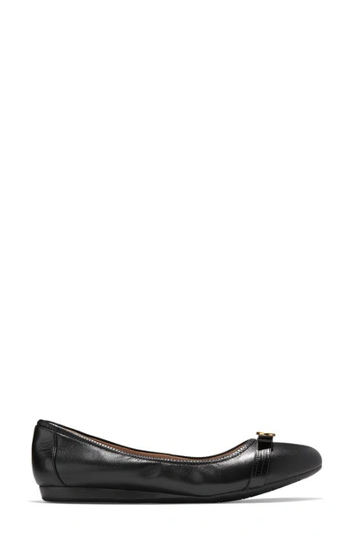 Cole Haan Tova Bow Ballet Flat In Black Shee