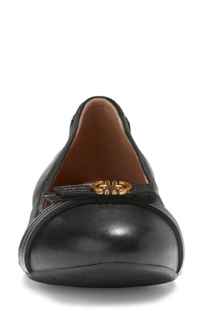 Shop Cole Haan Tova Bow Ballet Flat In Black Shee