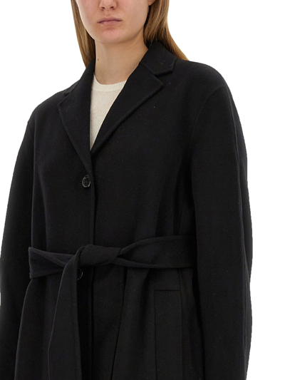 Shop Theory Belted Coat In Nero