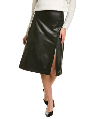 Shop Anne Klein Hollywood Slit Front Skirt In Black