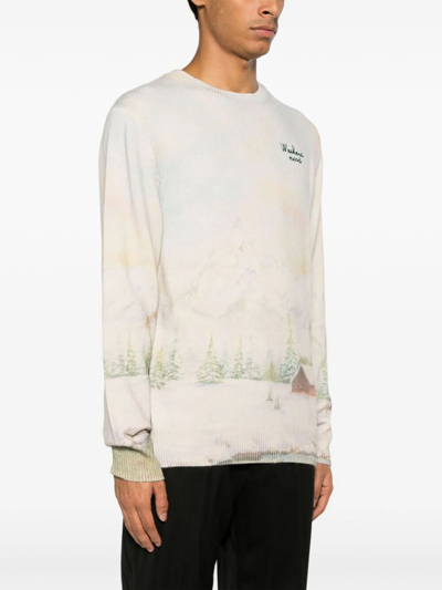 Shop Mc2 Saint Barth Heron W Round Neck Sweater In Multicolour
