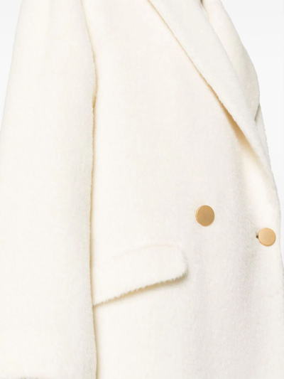 Shop Tagliatore Linden Teddy Coat In White