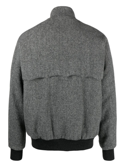 Shop Baracuta G9 Af Pocket Pattern Wool In Grey
