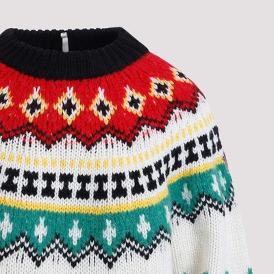 Shop Moncler Grenoble  Wool Sweater In Multicolour