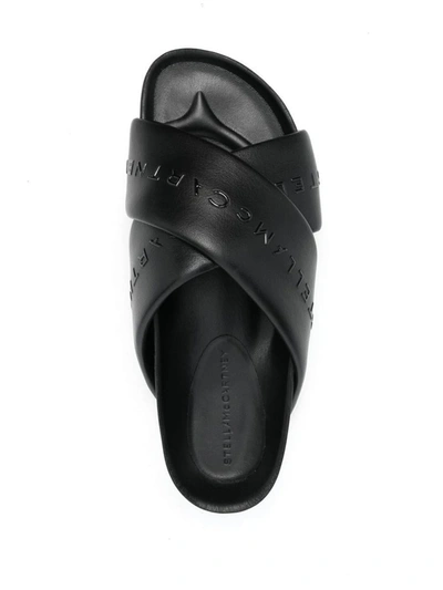 Shop Stella Mccartney Signature Platform Sandals In Black
