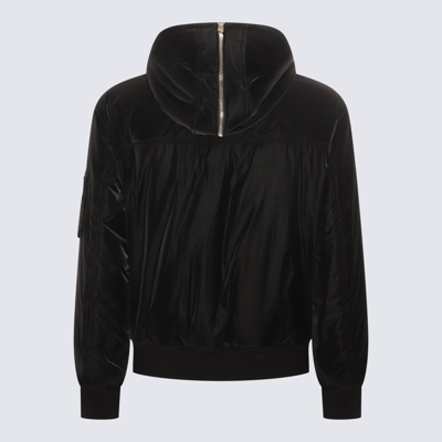 Versace Black Down Jacket In Black