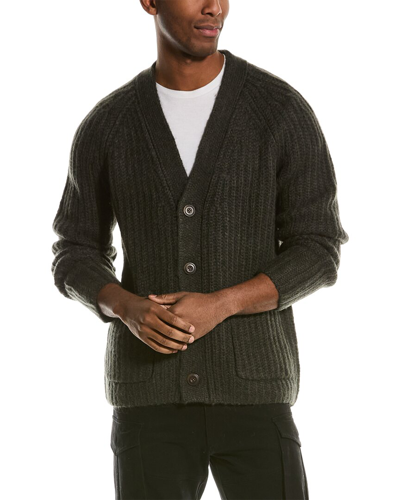 Shop Vince Alpaca & Wool-blend V-neck Cardigan In Green