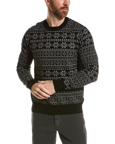Shop Loft 604 Fairisle Crewneck Sweater In Black