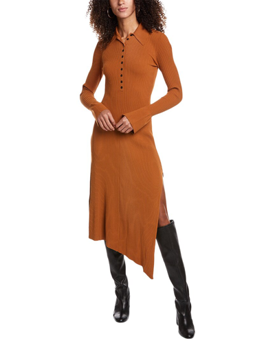 Shop A.l.c . Lance Midi Dress In Brown