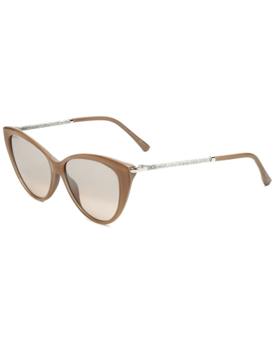Shop Jimmy Choo Women's Vals 57mm Sunglasses In Brown