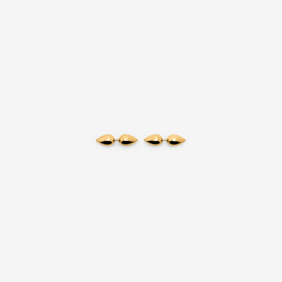 Shop Burberry Spear Stud Earrings In Gold