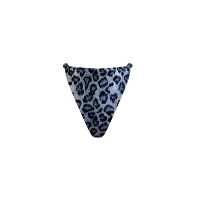 Shop Brisea Swim Ella Bikini Bottom In Blue Cheetah In Multi
