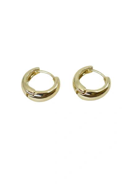 Shop A Blonde And Her Bag Simple Small Closed Gold Hoop Earrings