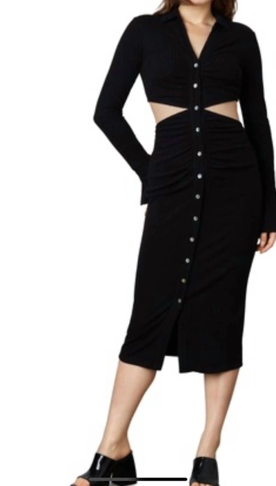 Shop Nia Kennedy Cut-out Dress In Black