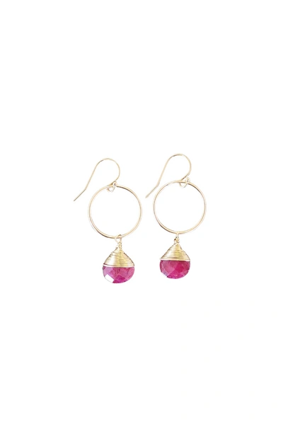 A Blonde And Her Bag Yuliya Earring In Ruby In Red