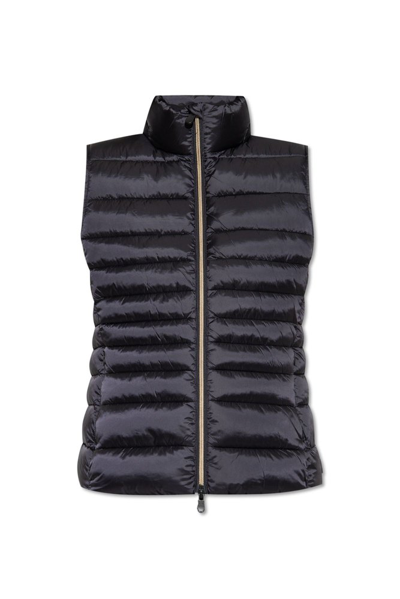 Shop Save The Duck High Neck Quilted Gilet In Black