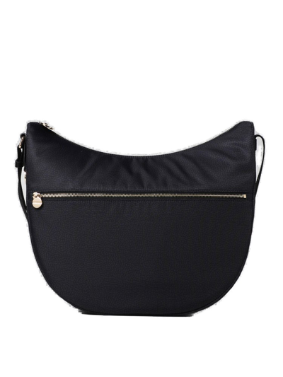 Shop Borbonese Luna Medium Shoulder Bag In Black