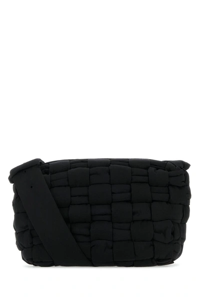 Shop Bottega Veneta Shoulder Bags In Blacksilver