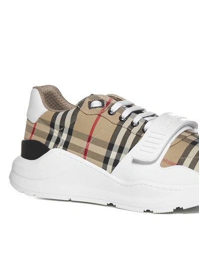 Shop Burberry Sneakers In Beige