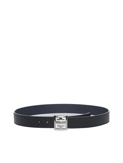 Shop Givenchy Belts In Black/dark Blue