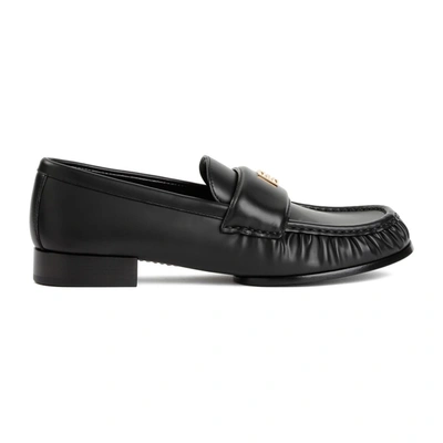Shop Givenchy 4g Leather Loafers Shoes In Black