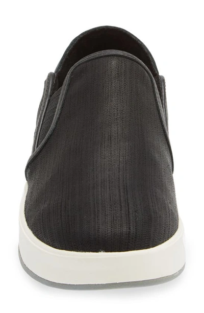 Shop Olukai Ki‘ihele Leather Slip-on Sneaker In Black/ Black