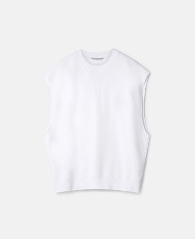 Shop Stella Mccartney S-wave Oversized Tank Top In Pure White