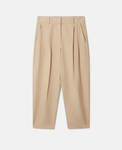 Shop Stella Mccartney Tapered Leg Tailored Trousers In Sand
