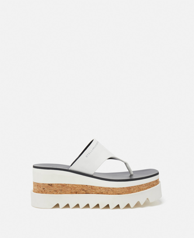 Shop Stella Mccartney Sneak-elyse Platform Thong Sandals In White