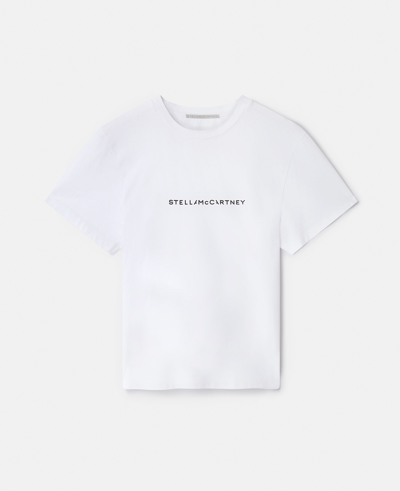 Shop Stella Mccartney Stella Iconics Logo Relaxed Fit T-shirt In Pure White