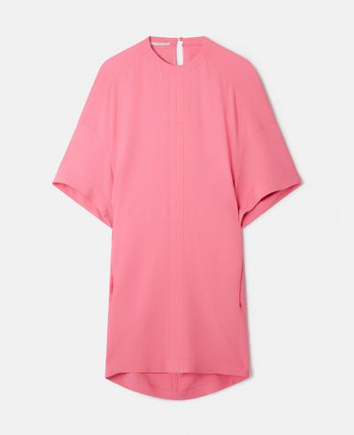 Shop Stella Mccartney Oversized Sleeve T-shirt Dress In Bright Pink