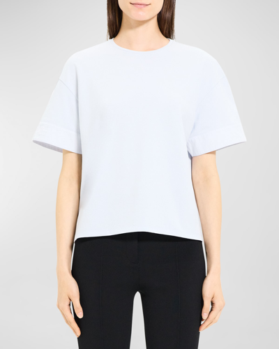 Shop Theory Combo Cuff Short-sleeve T-shirt In Ice
