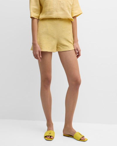 Shop Loro Piana Panarea Terry Cloth Shorts In 209n Pineapple So