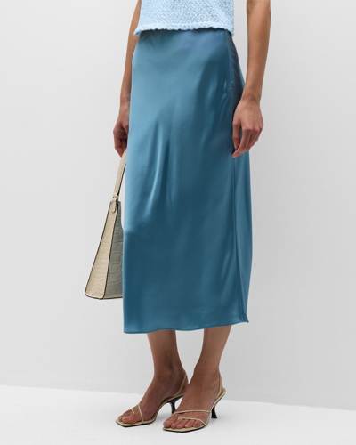 Shop Sablyn Silk Midi Skirt In Cameo