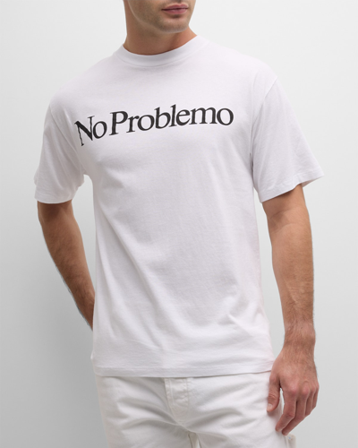 Shop Aries Men's No Problemo Short-sleeve Tee In White