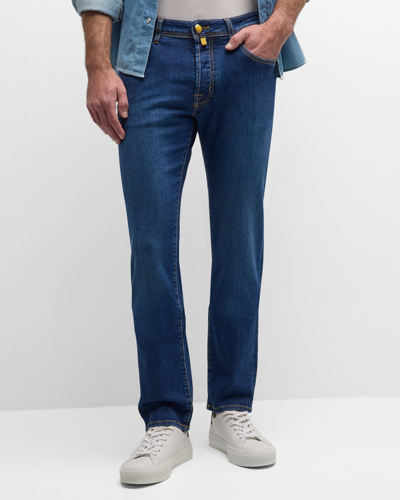 Shop Jacob Cohen Men's Bard Slim-fit Stretch Jeans In Blue
